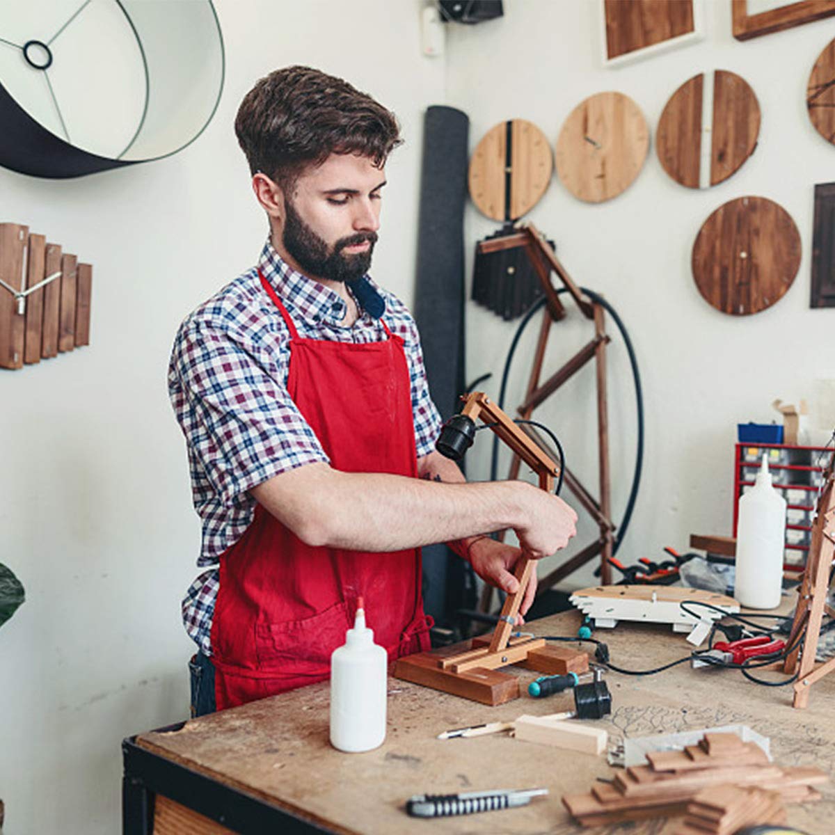 Lamp Cord With Button Switch, Black Wire Plug In, Stripped Ends Ready For Wiring Gladfresit, 6 Feet, Ul Listed (4 Packs)